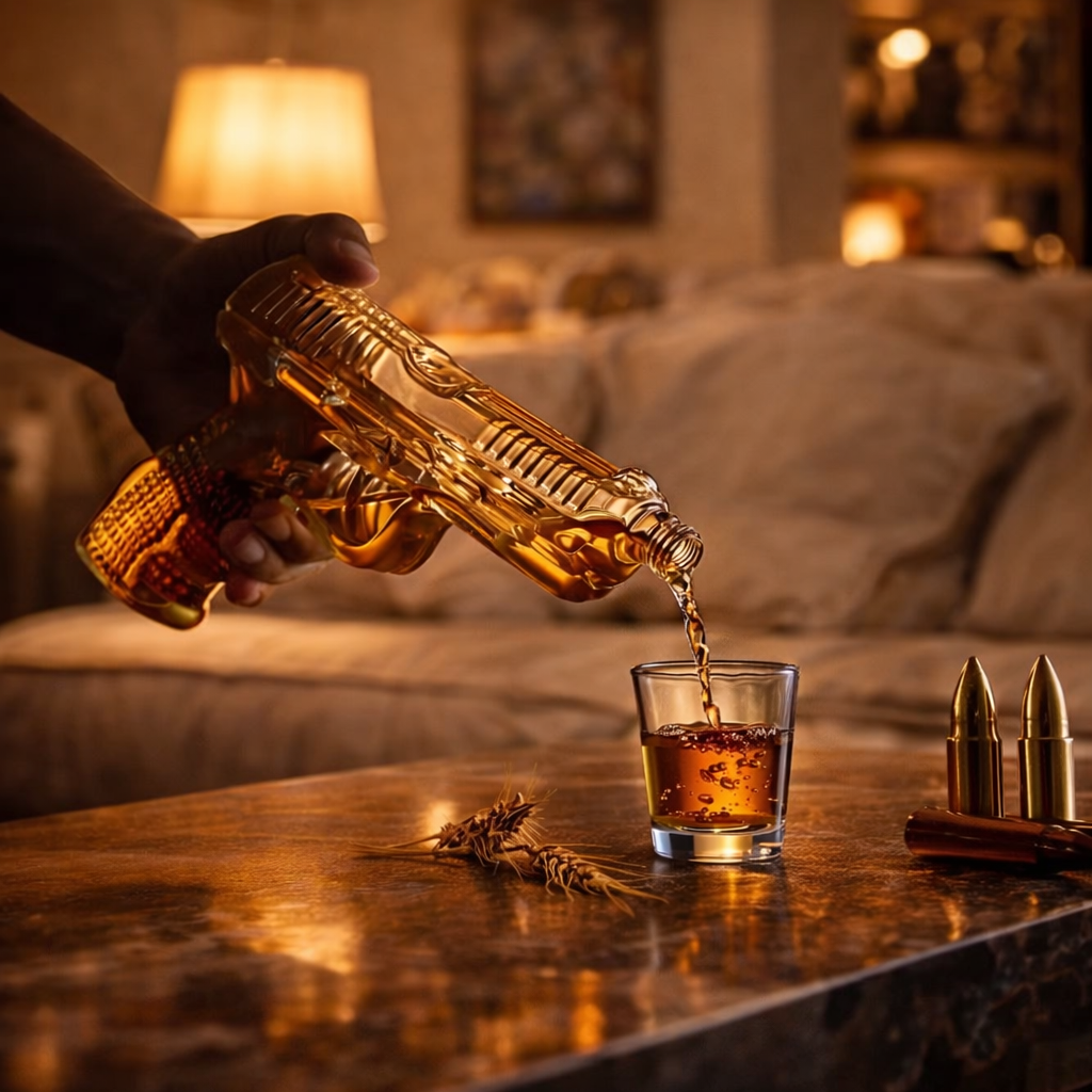 Bouteille de Whisky – Édition Set Pistolet avec Verres
