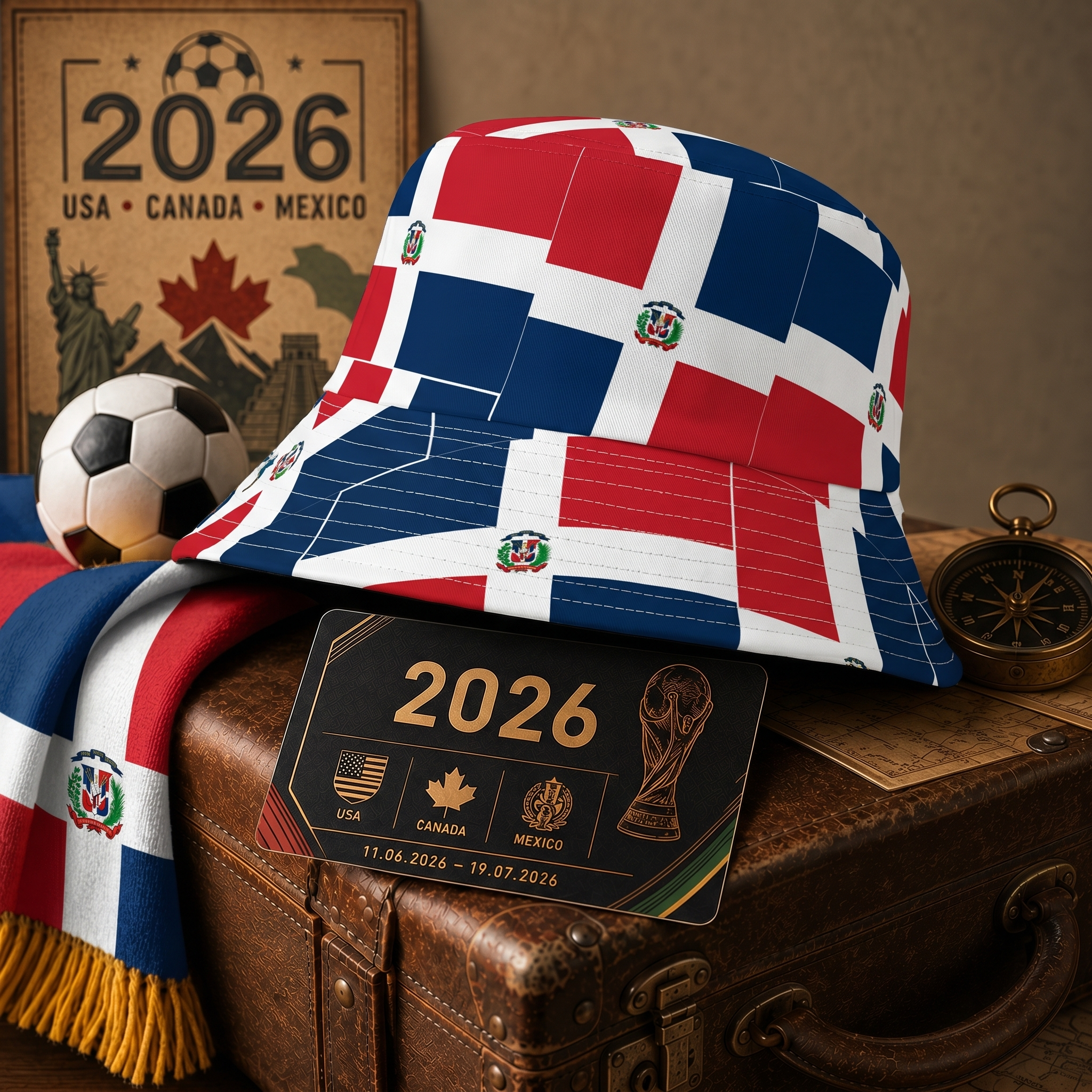WK 2026 – Chapeau Bob République Dominicaine Édition