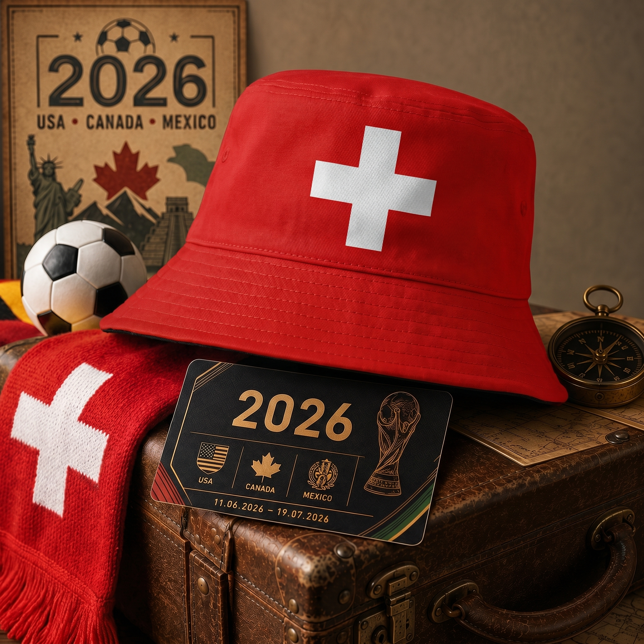 WK 2026 – Chapeau Bob Zwitserland Édition