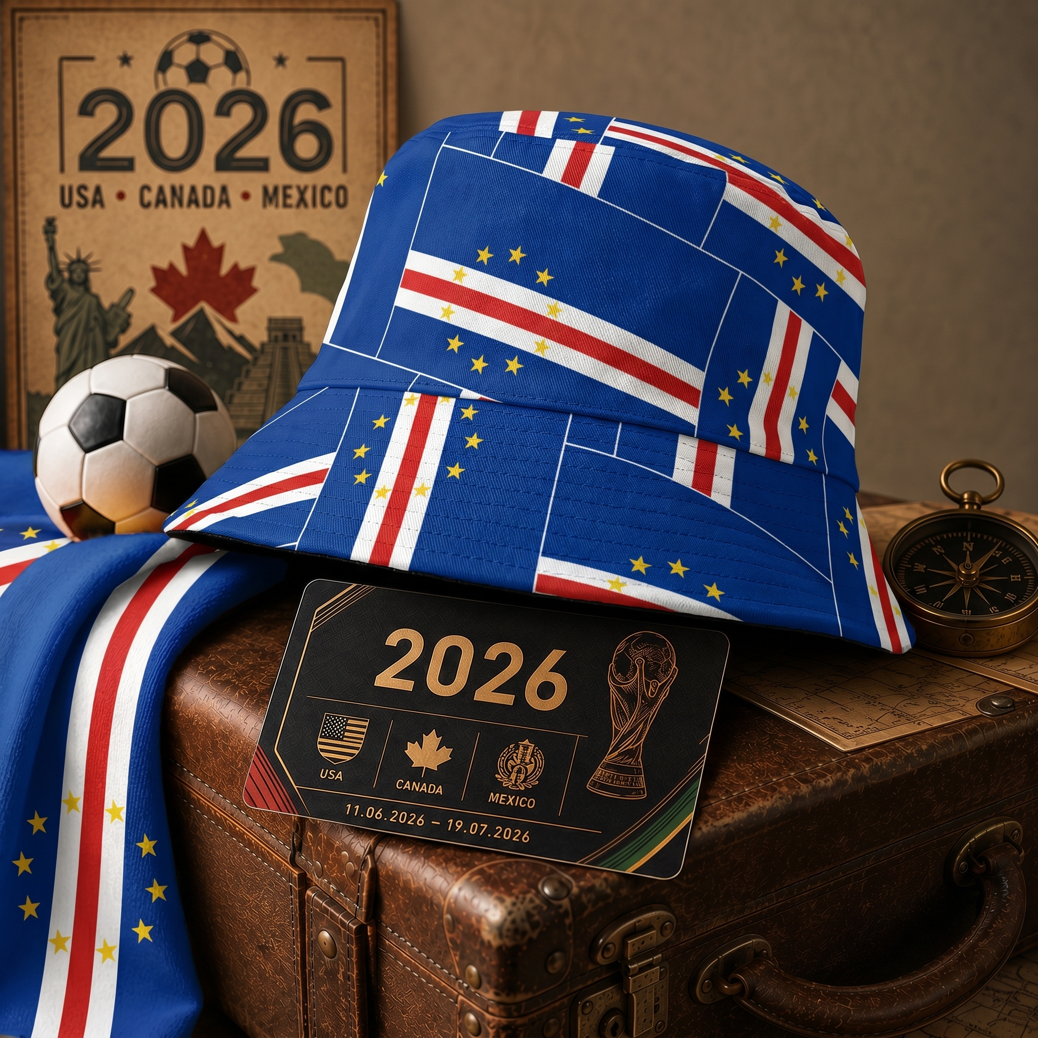 WK 2026 – Chapeau Bob Kaapverdië Édition