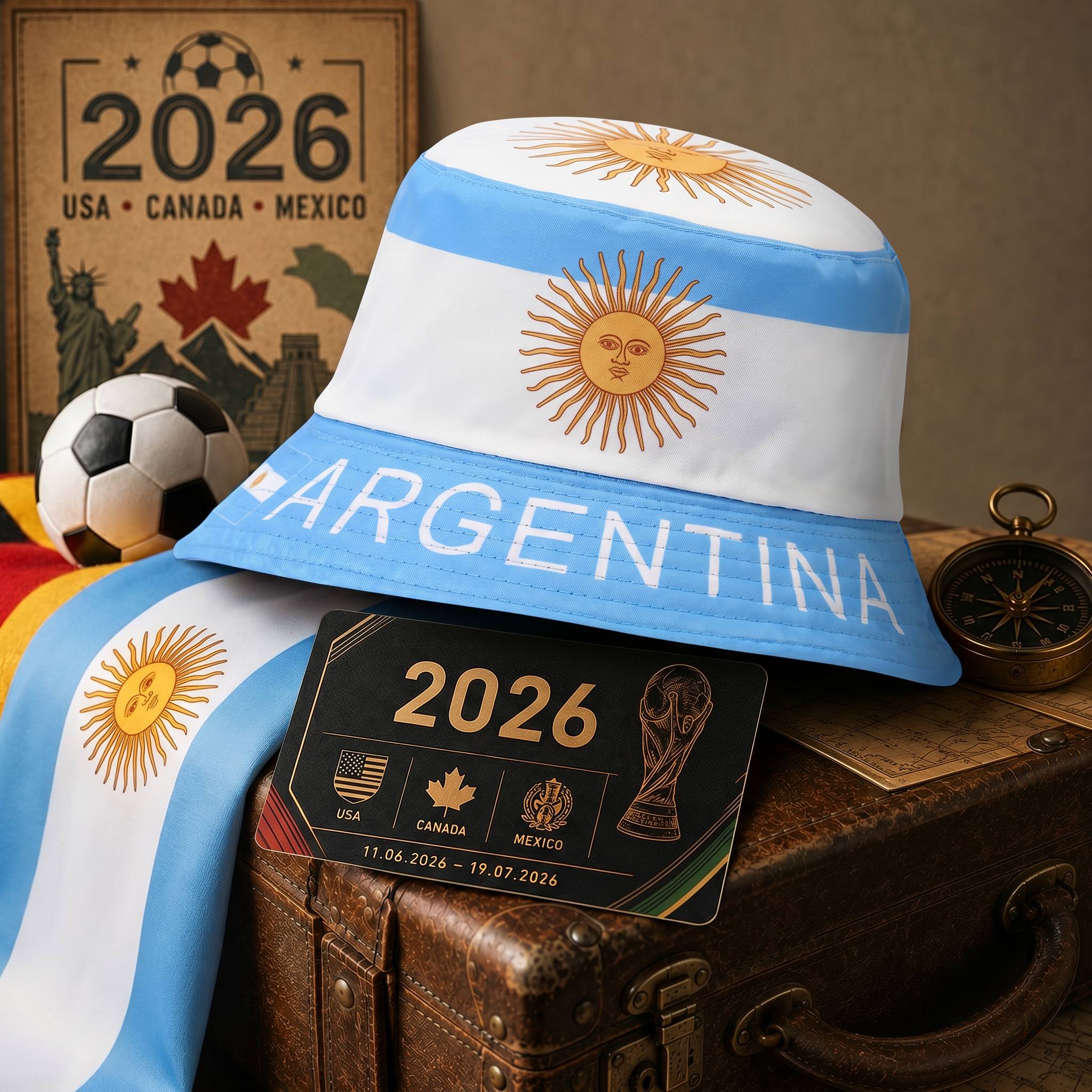 WK 2026 – Chapeau Bob Argentinië Édition