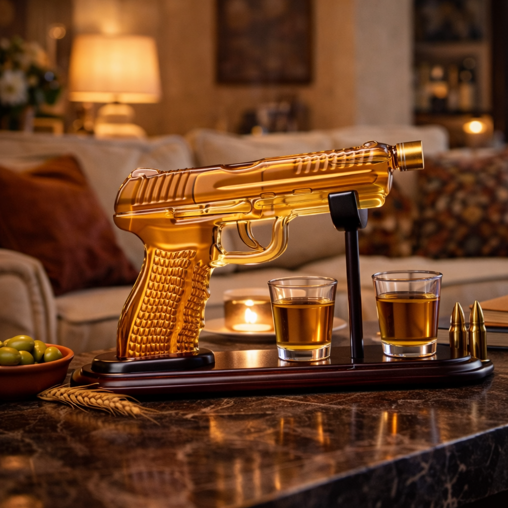 Bouteille de Whisky – Édition Set Pistolet avec Verres