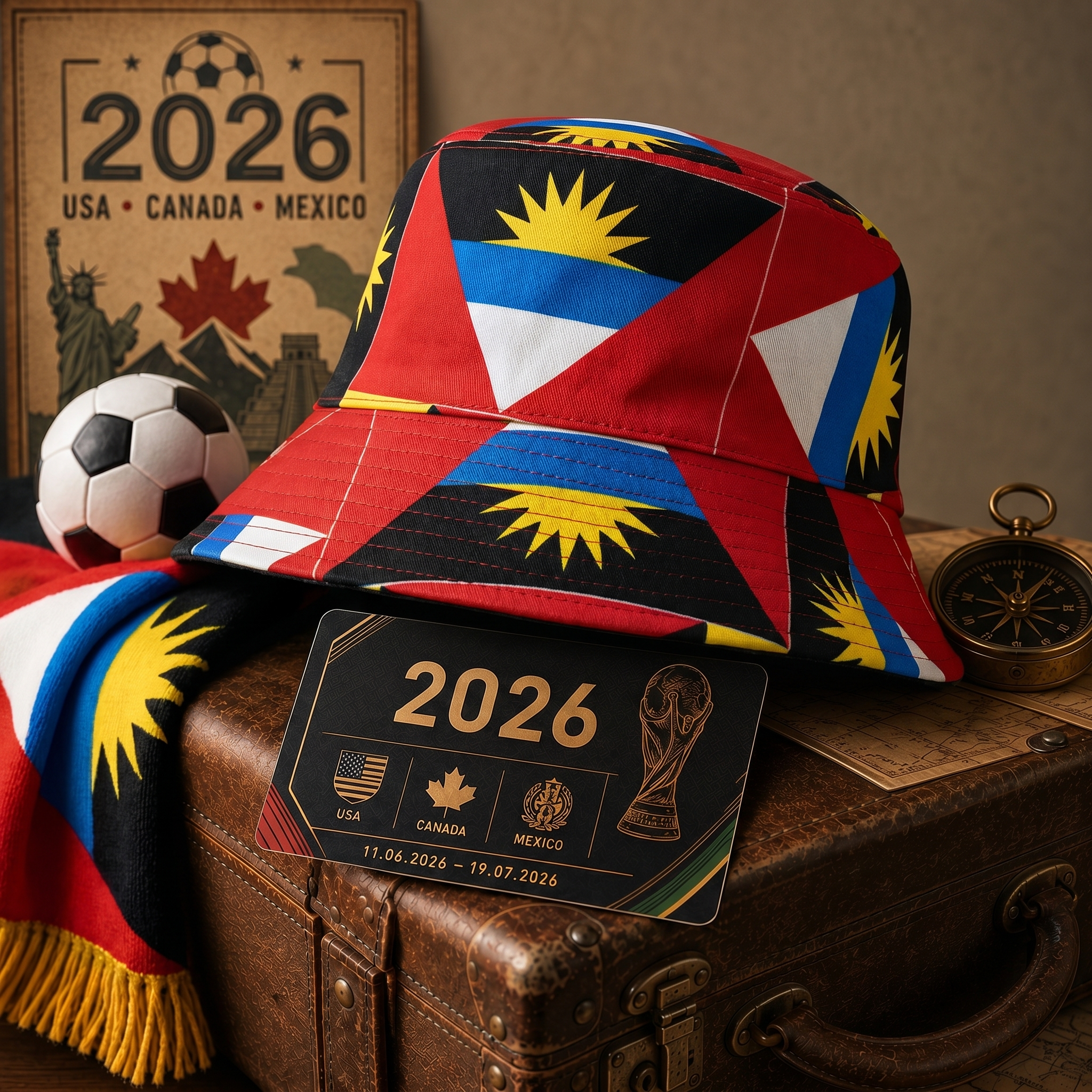 WK 2026 – Chapeau Bob Antigua et Barbuda Édition