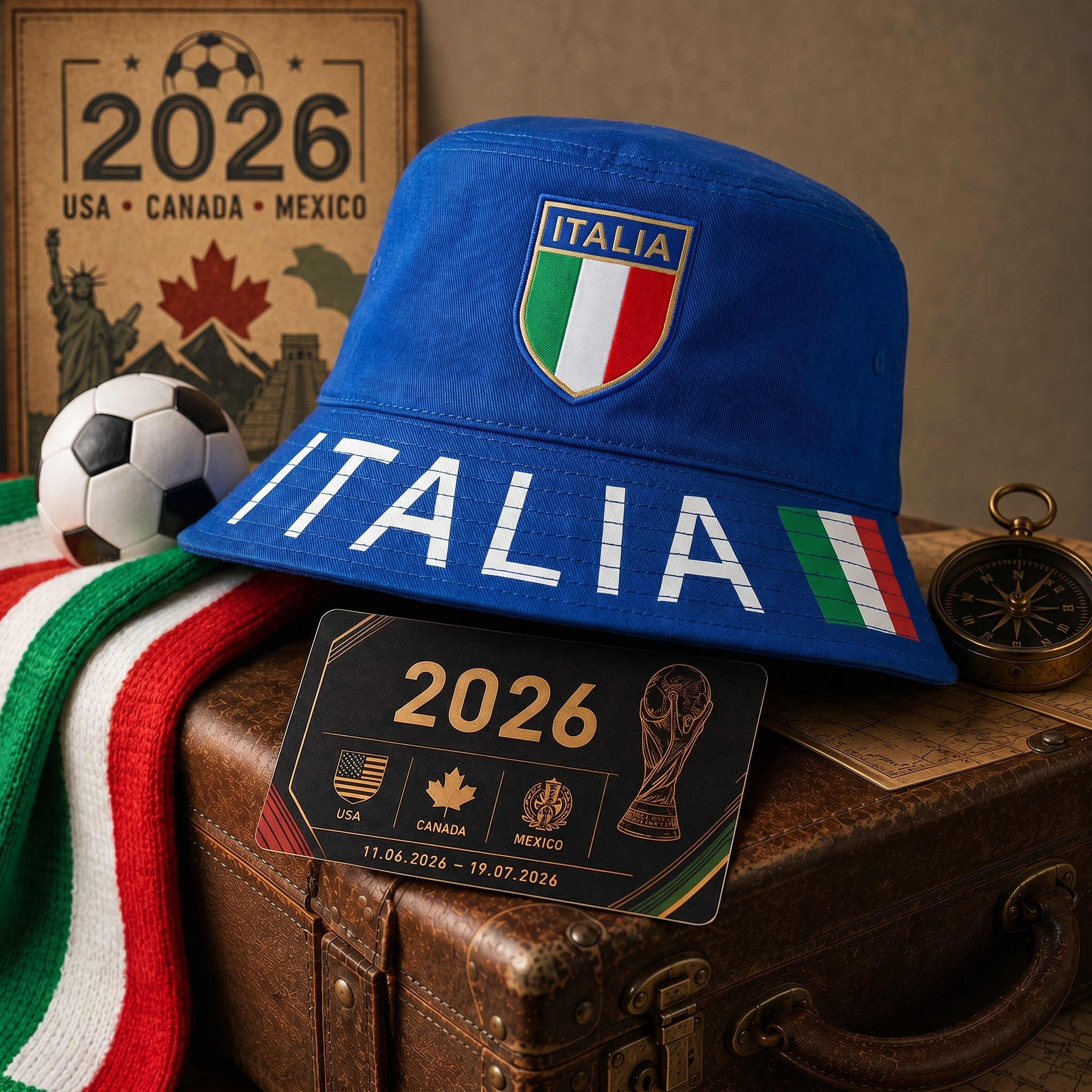 WK 2026 – Casquette Bucket Édition Italie