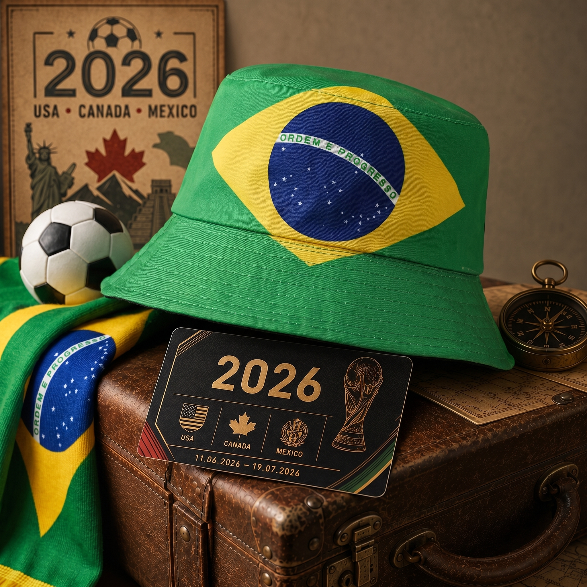 WK 2026 – Chapeau Bob Brésil Édition
