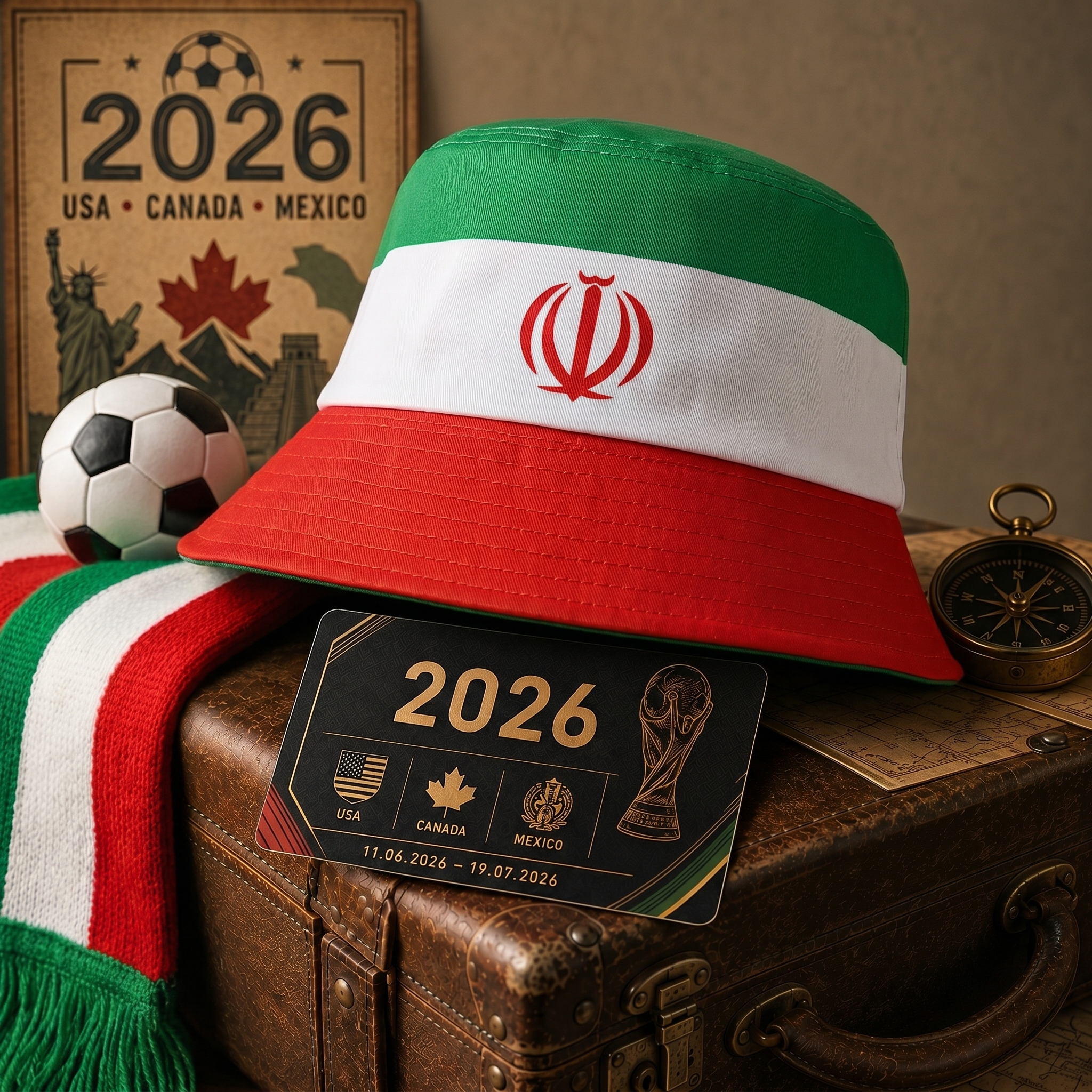 WK 2026 – Chapeau Bob Iran Édition