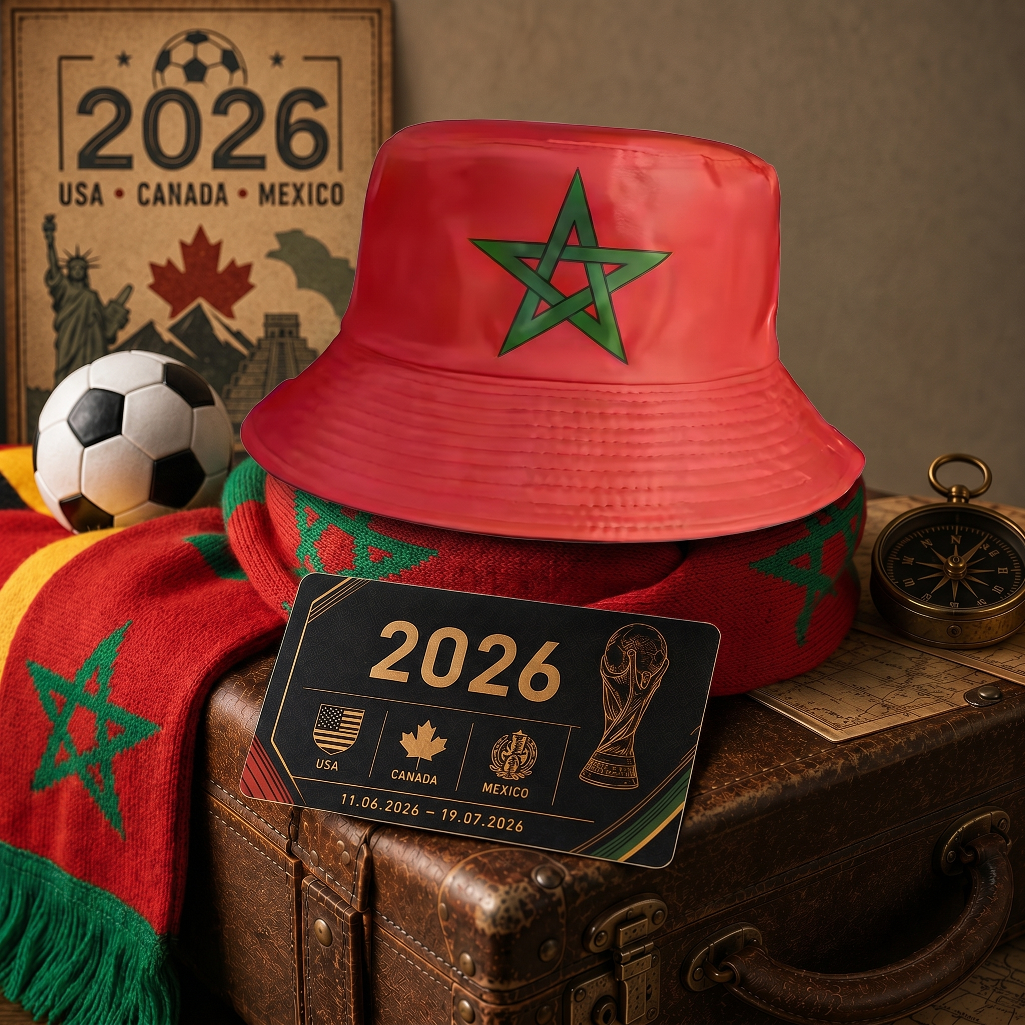 WK 2026 – Chapeau de Pêcheur Édition Maroc